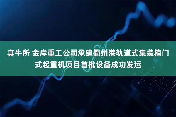 真牛所 金岸重工公司承建衢州港轨道式集装箱门式起重机项目首批设备成功发运